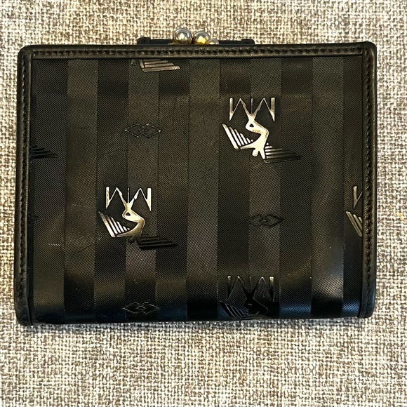 Maison Mollerus Canvas/Leather Wallet Black Good Condition - Picture 2 of 8